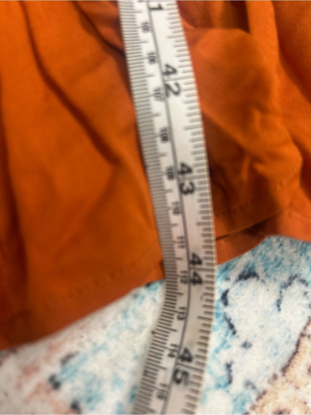 Market & Spruce Rust Orange Midi Dress with Tie Waist and Pockets - Picture 5 of 10